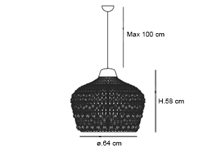 Italamp 491 64 Crowns Suspension Lamp