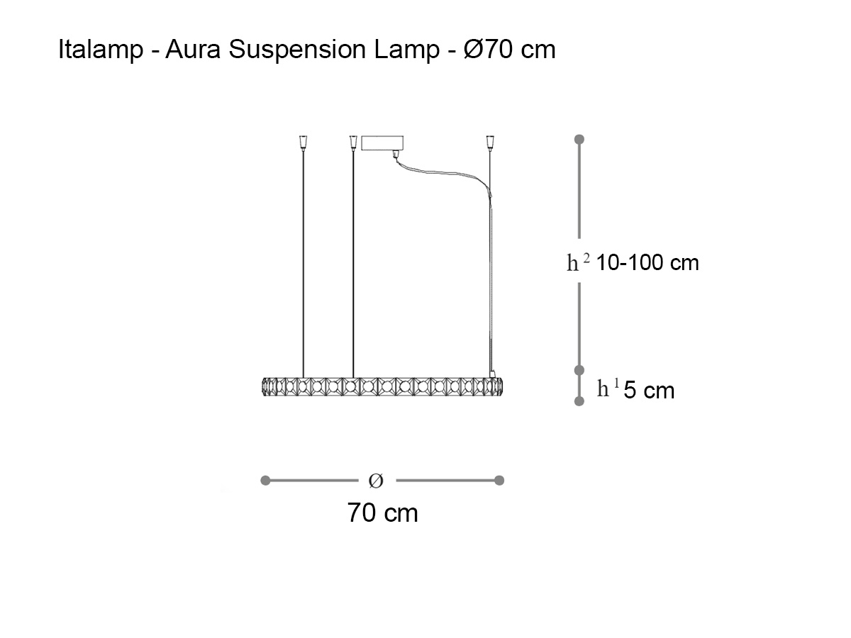 Italamp Aura Suspension Lamp O70 Cm