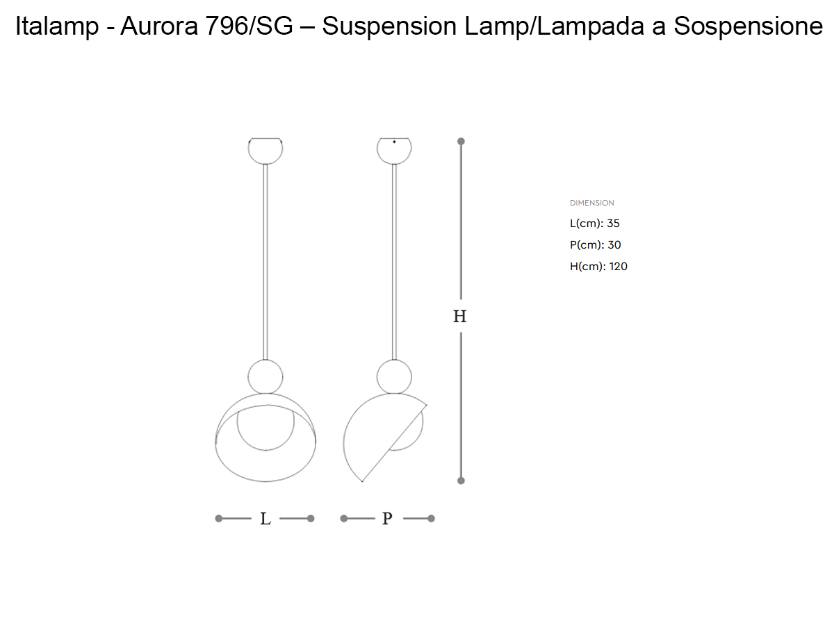 Italamp Aurora 796sg Suspension Lamp