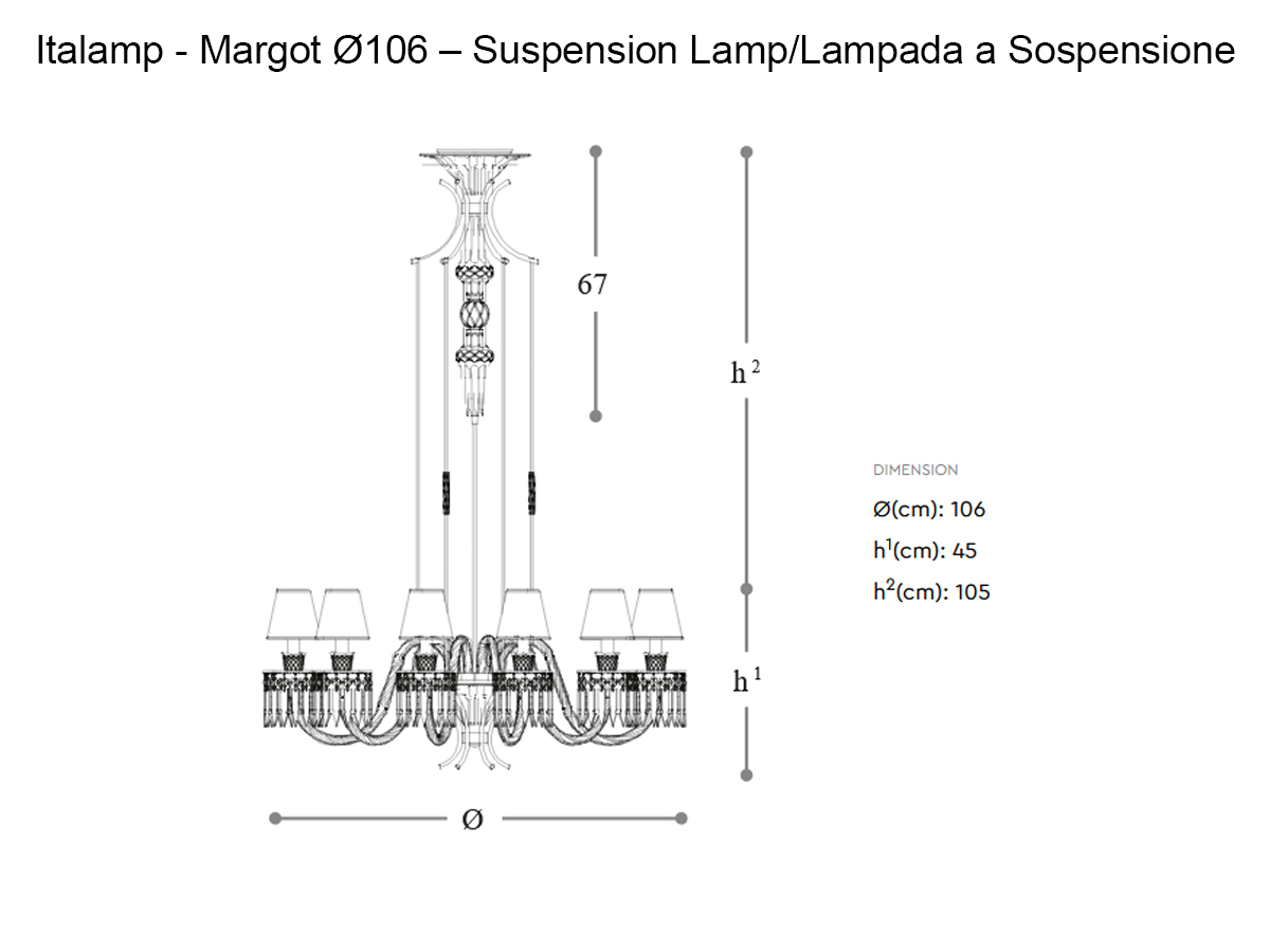 Italamp Margot O 106 Suspension Lamp