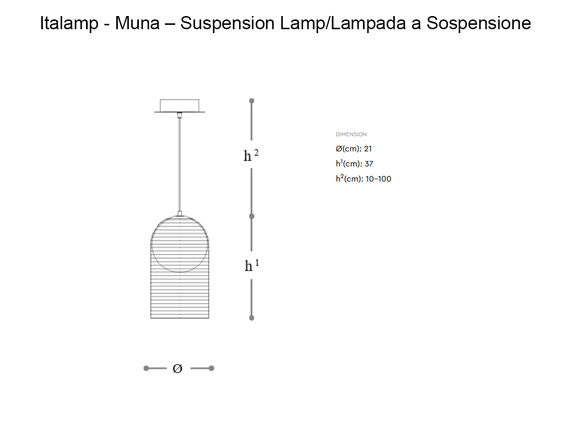 Italamp Muna Small Suspension Lamp