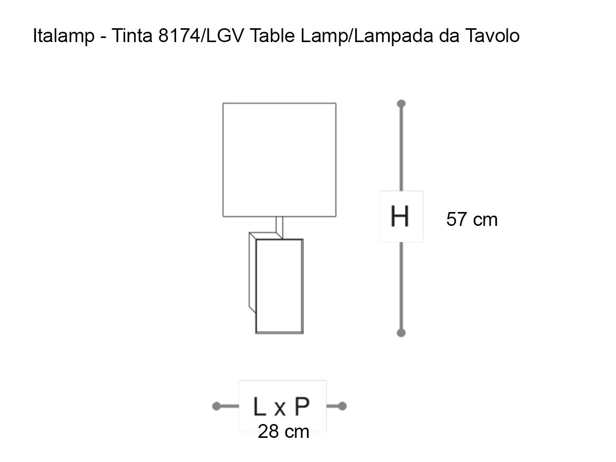 Italamp Tinta 8174lg V Table Lamp