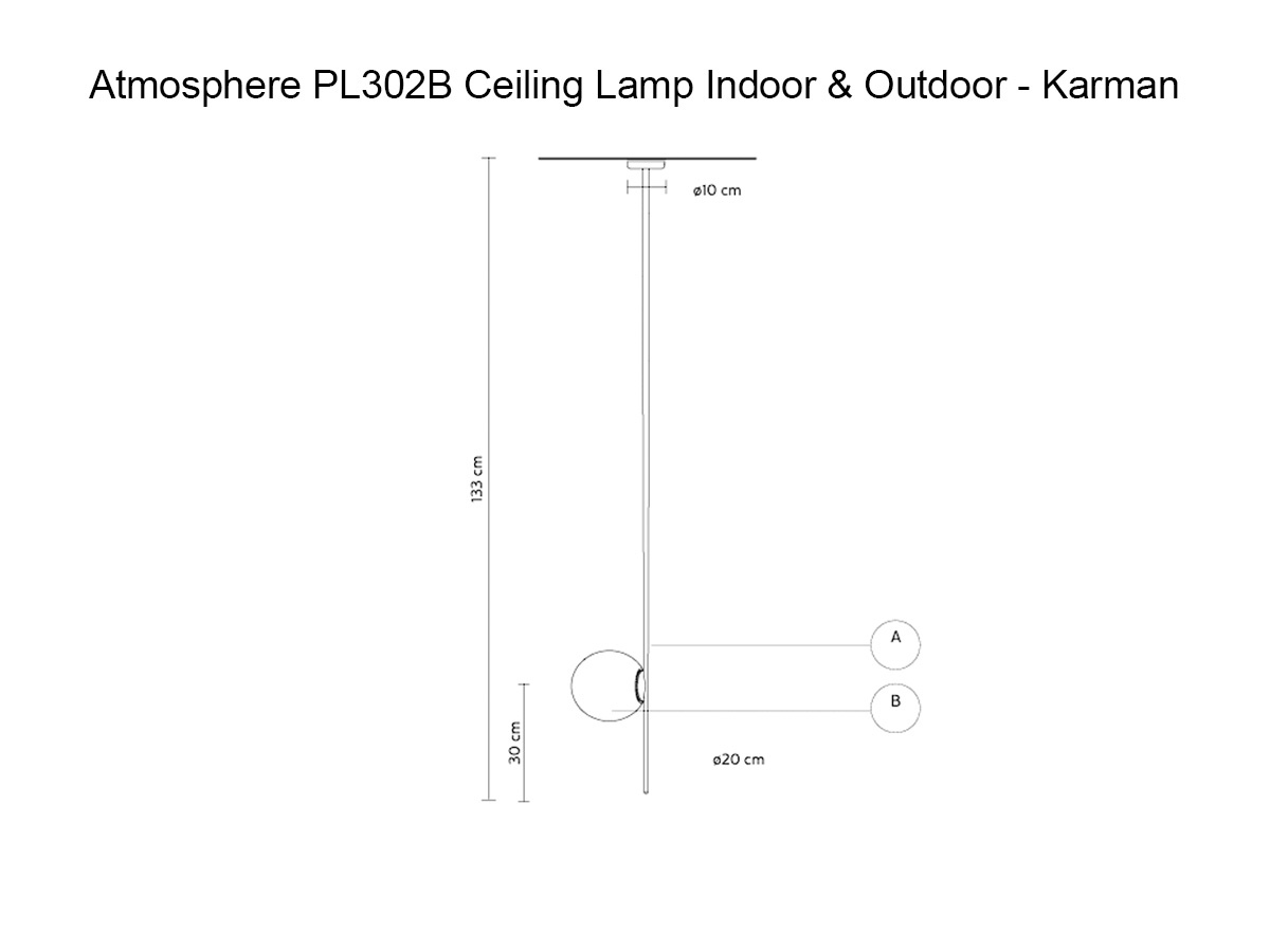Karman Atmosphere Pl302b Ceiling Lamp Indoor And Outdoor