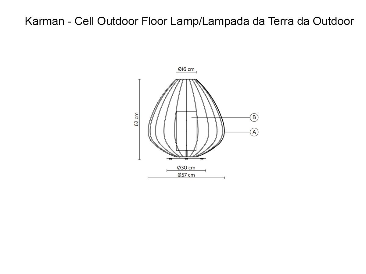 Karman Cell Ct612 Am Ext Outdoor Floor Lamp