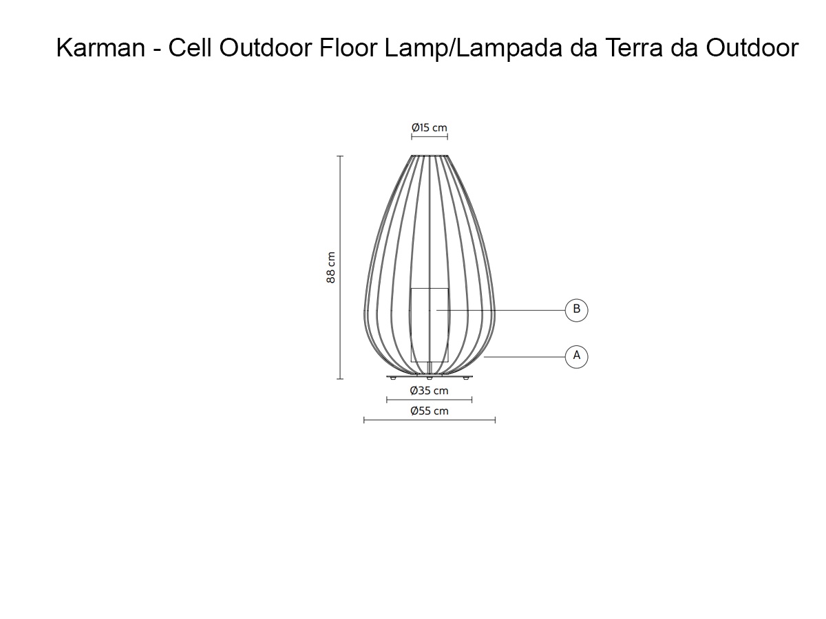 Karman Cell M615 Ext Floor Lamp Outdoor