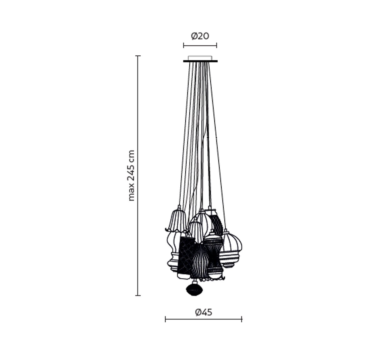 Karman Ceraunavolta Composition 1 Suspension Lamp