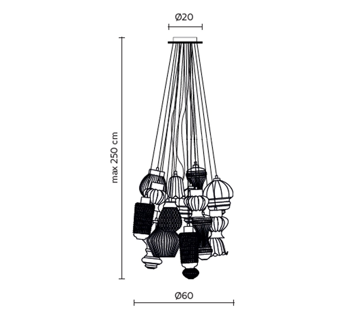 Karman Ceraunavolta Composition 2 Suspension Lamp