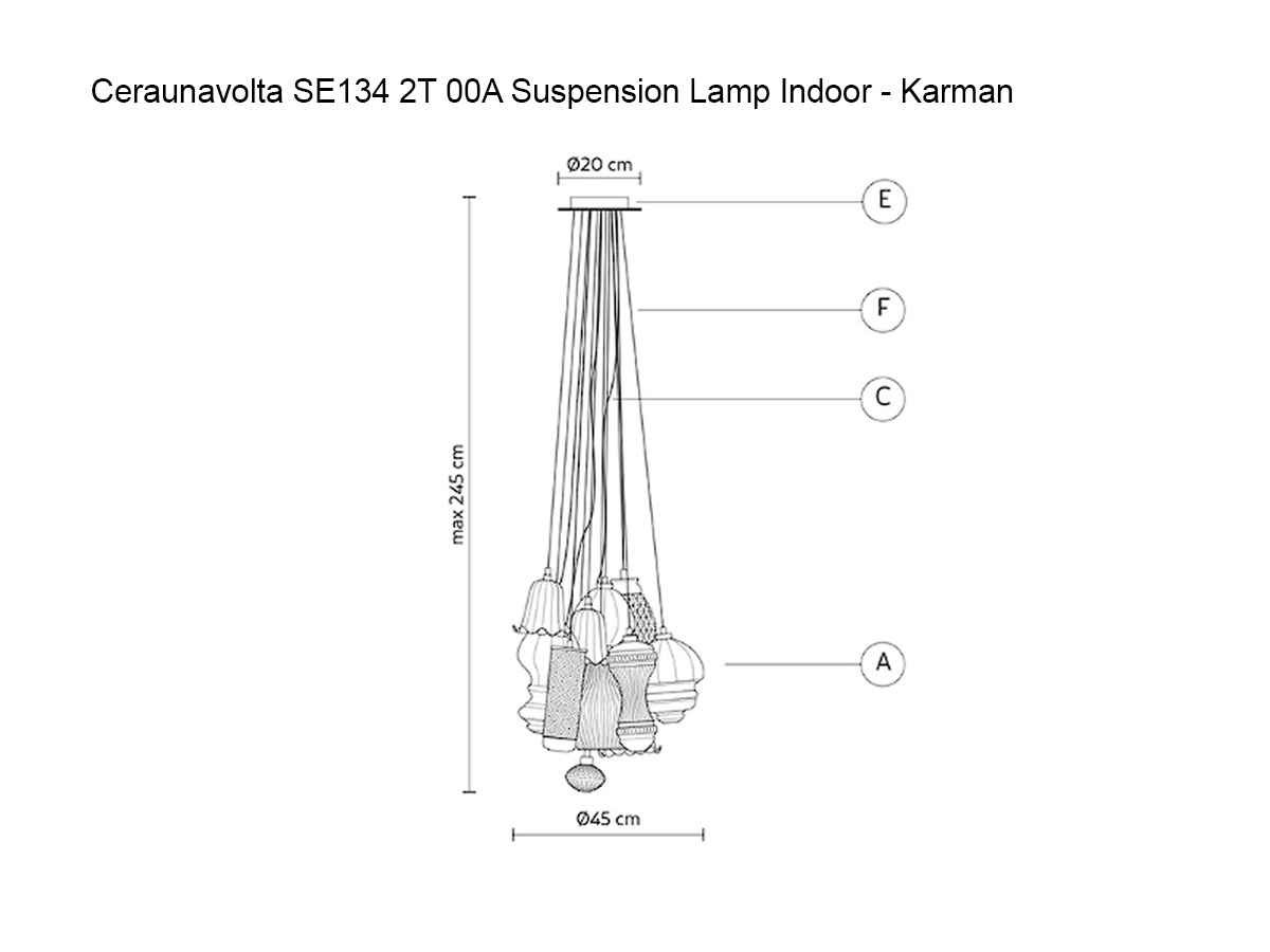 Karman Ceraunavolta Se134 2t 00a Suspension Lamp Indoor
