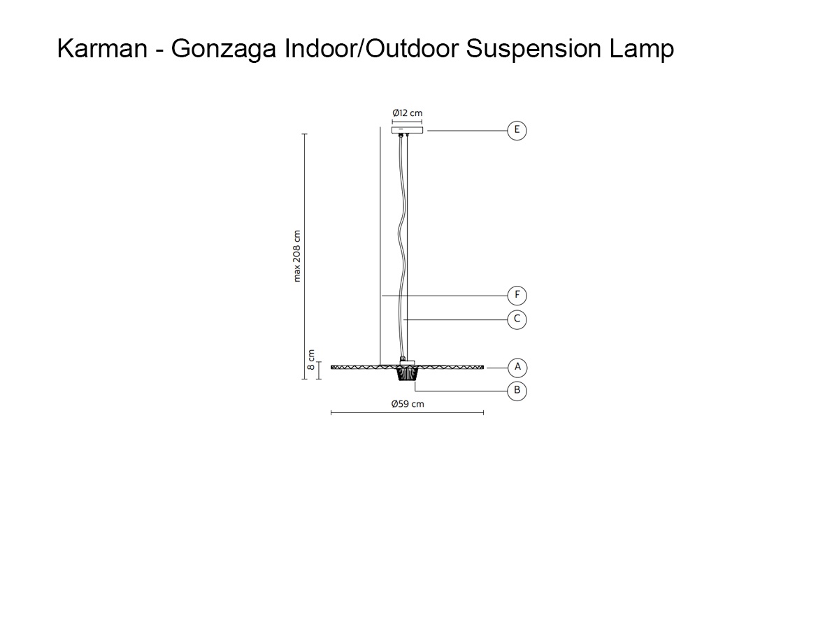 Karman Gonzaga Se185 Cd Ext Indoor Outdoor Suspension Lamp