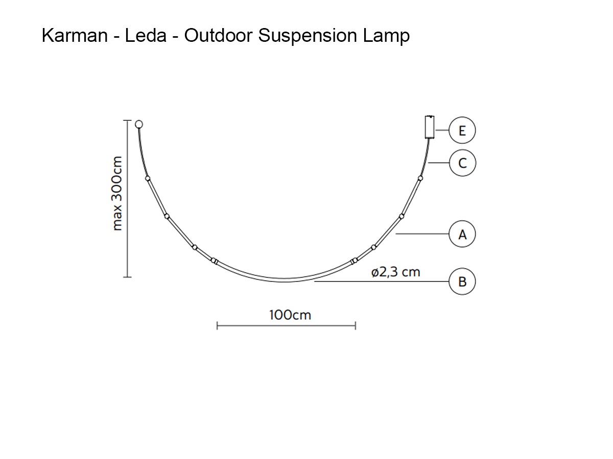 Karman Leda Se293 Bn Outdoor Suspension Lamp