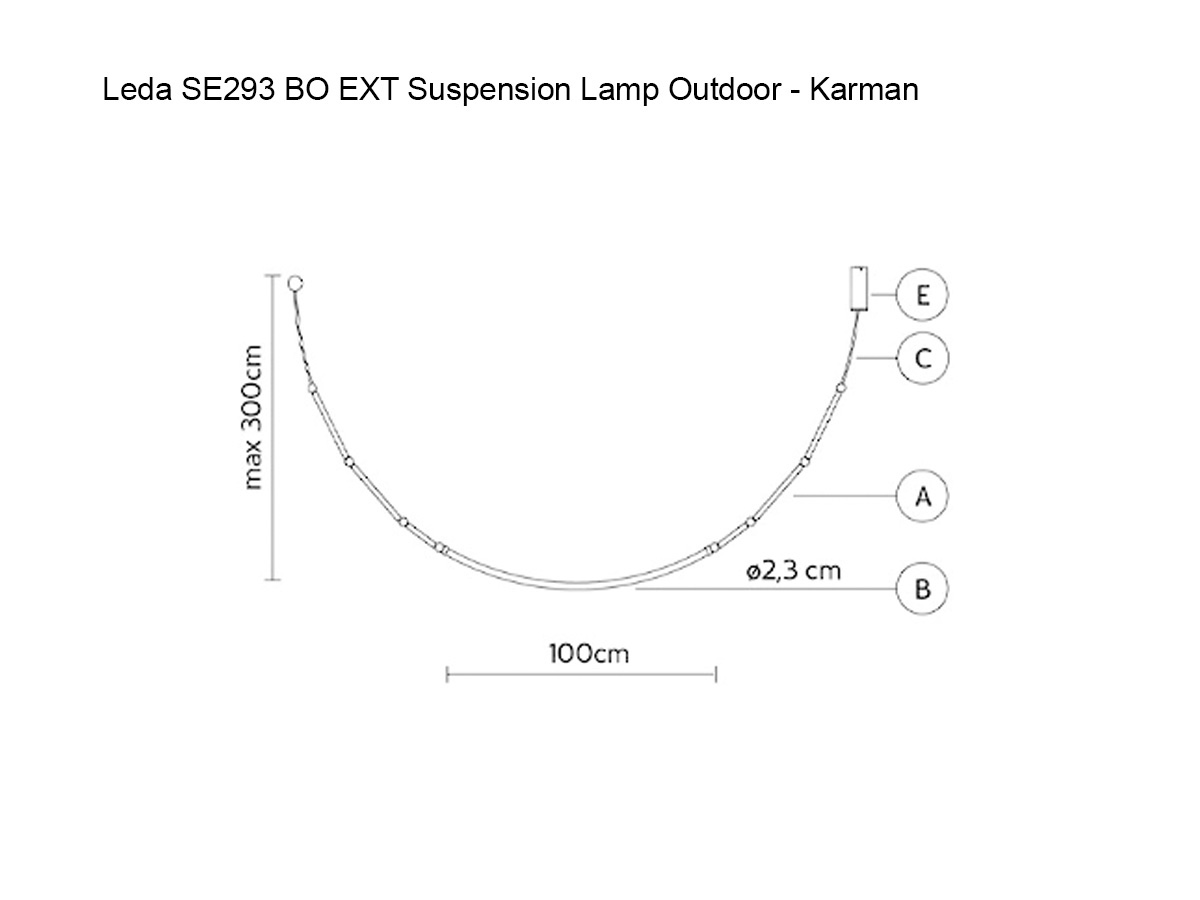Karman Leda Se293 Bo Ext Suspension Lamp Outdoor