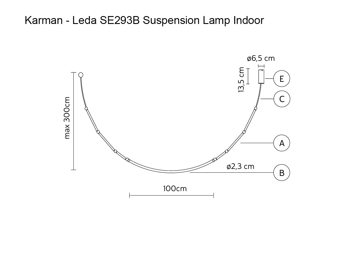 Karman Leda Se293b Suspension Lamp Indoor