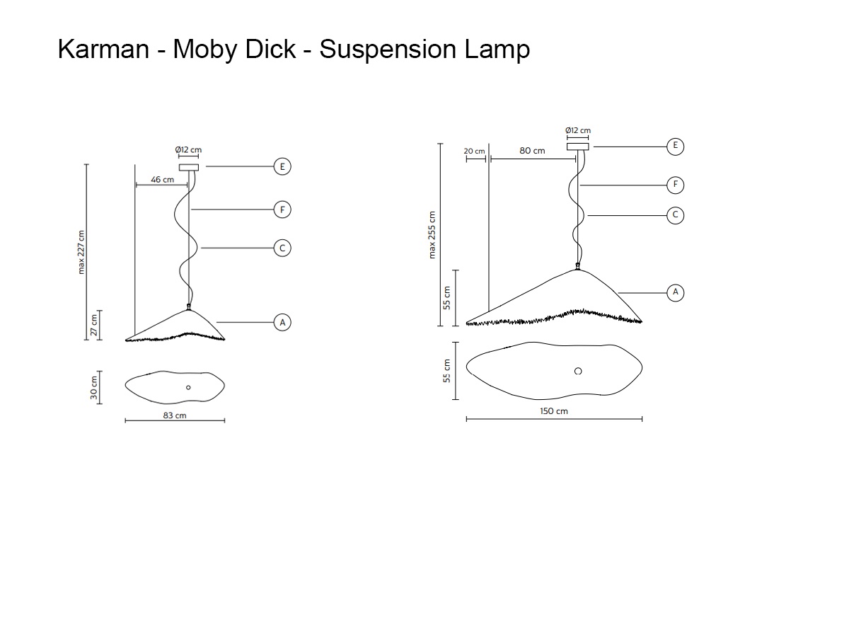 Karman Moby Dick Suspension Lamp In Outdoor