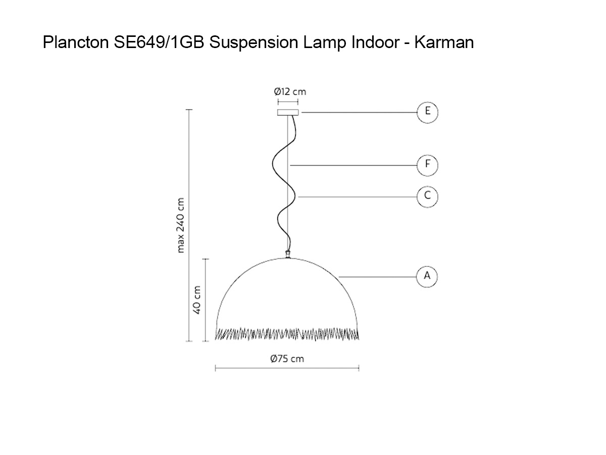 Karman Plancton Se649 1gb Suspension Lamp Indoor