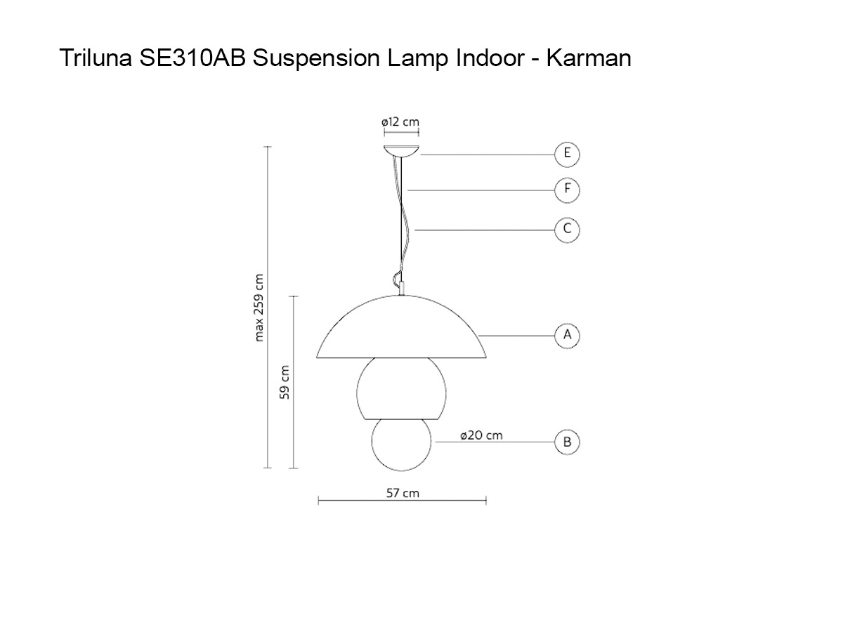 Karman Triluna Se310ab Suspension Lamp Indoor