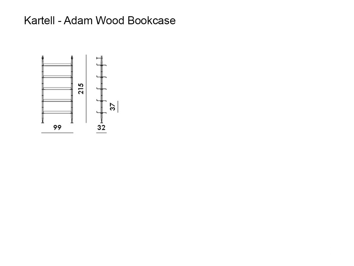 Kartell Adam Wood Bookcase