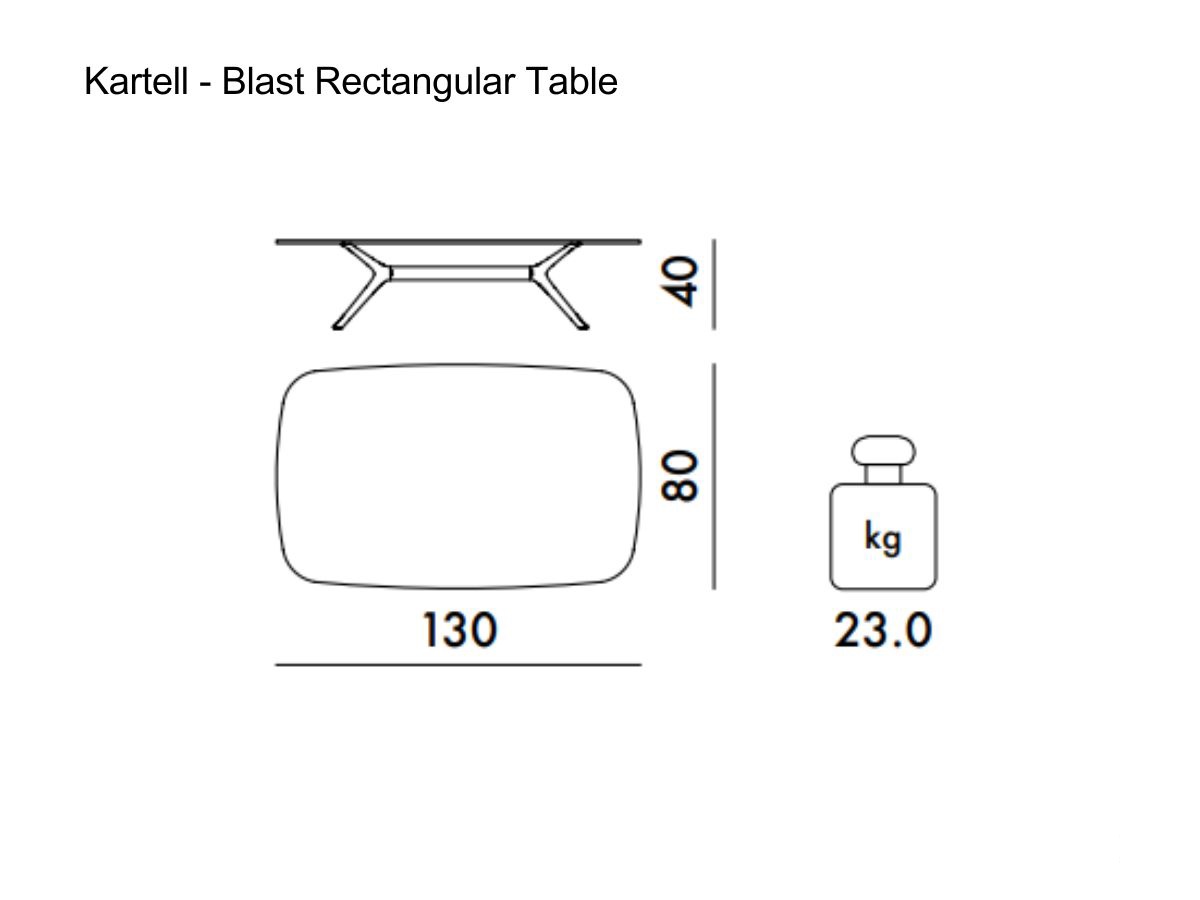 Kartell Blast Rectangular Table