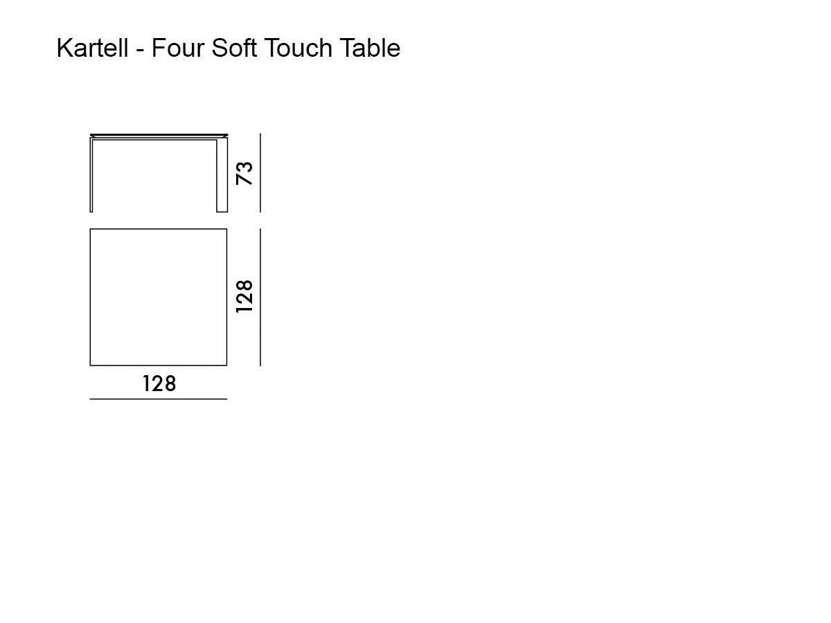 Kartell Four Soft Touch Square Table