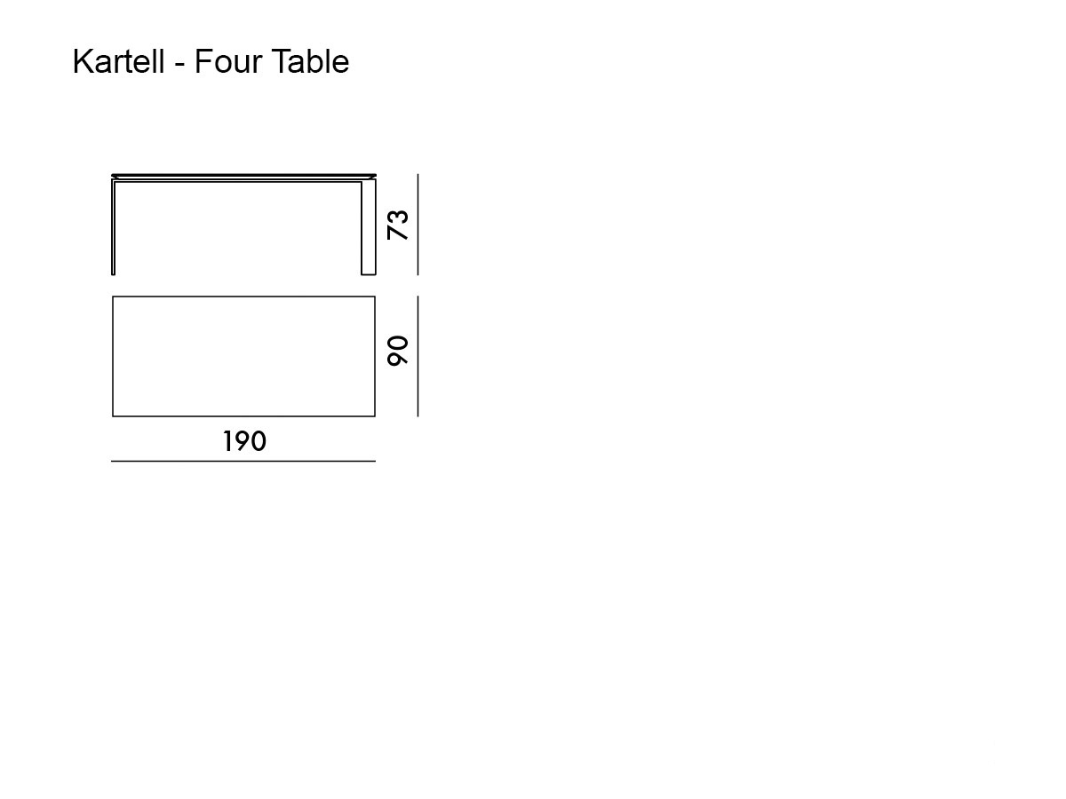 Kartell Four Table L 190 Cm