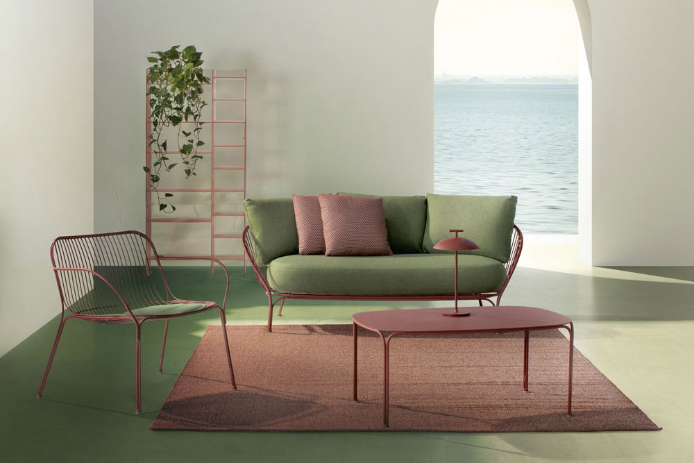 Kartell Hiray Outdoor Sofa With Cushions