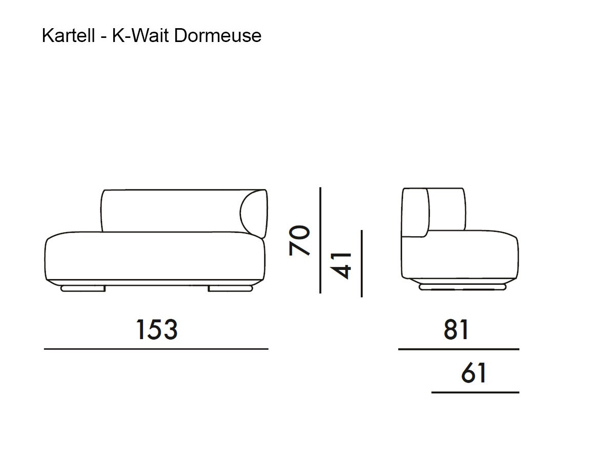 Kartell K Waiting Dormeuse Right