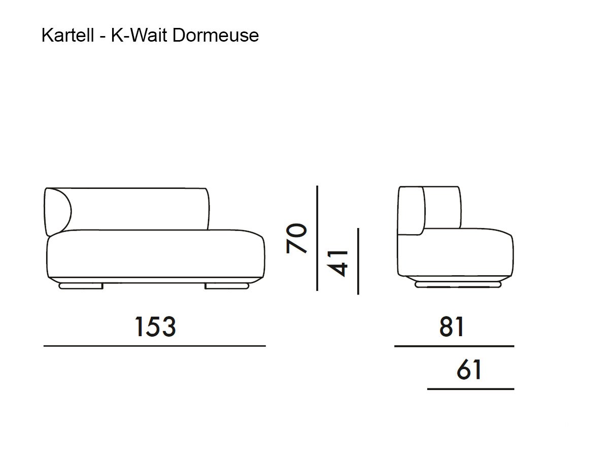 Kartell K Waiting Dormeuse Left