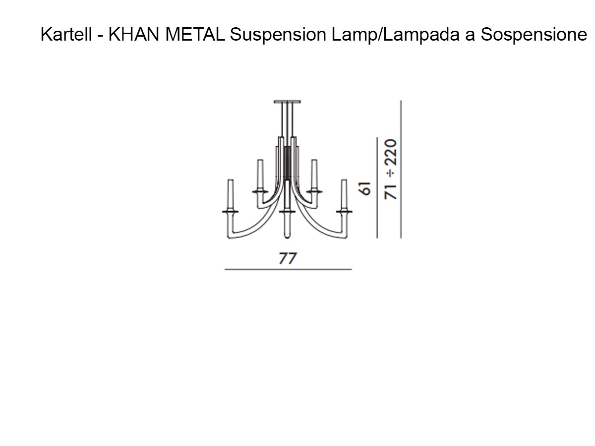 Kartell Khan Metal Suspension Lamp