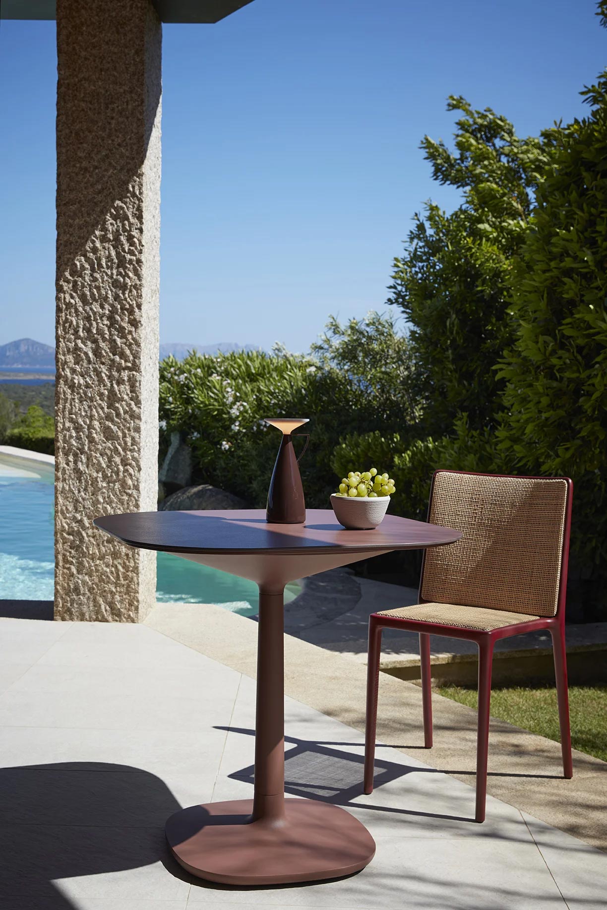 Kartell Multiplo Table Square L 78 Bordeaux