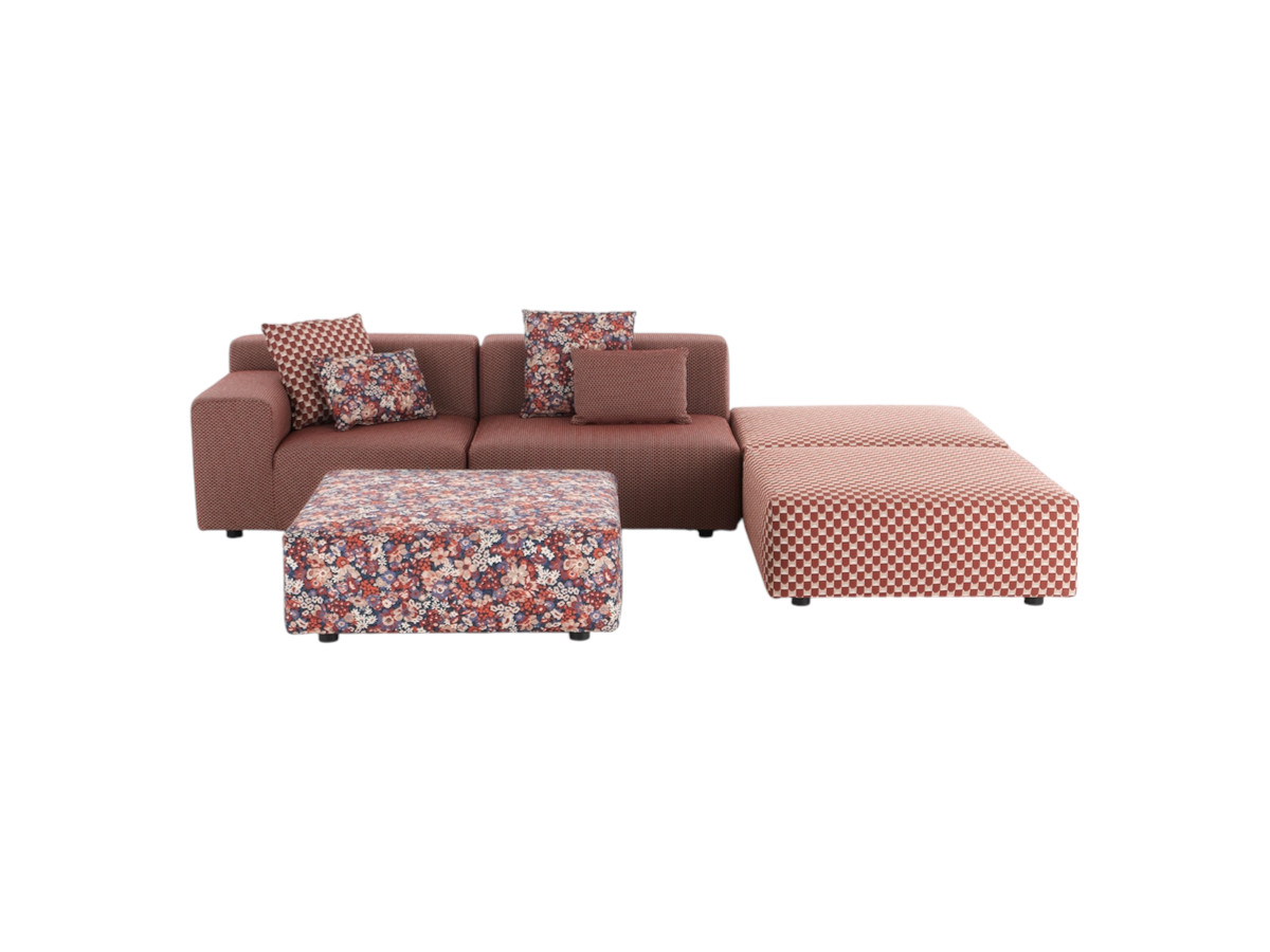 Kartell Plastics Outdoor 2 Seater Sofa With 3 Pouf Artemis