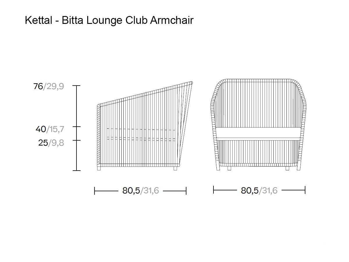 Kettal Bitta Lounge Club Armchair