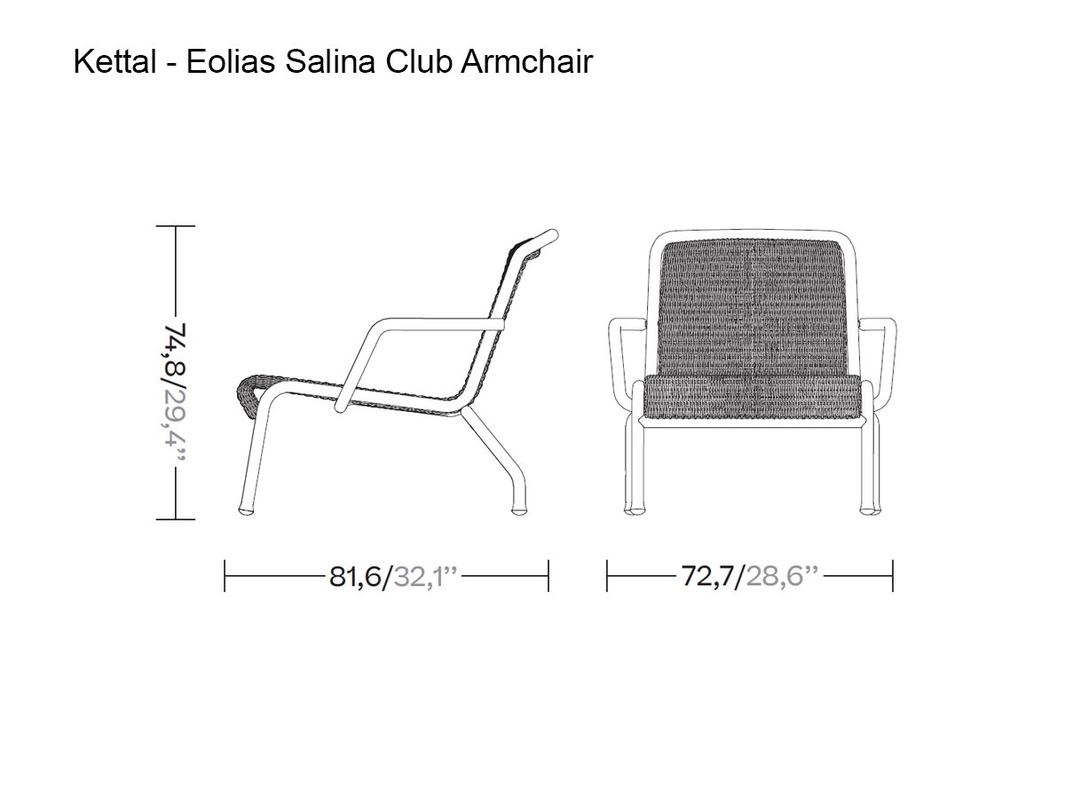 Kettal Eolias Salina Outdoor Club Armchair