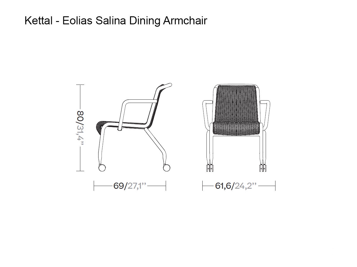 Kettal Eolias Salina Dining Armchair