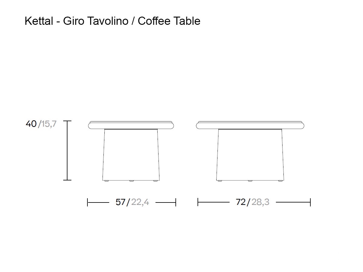Kettal Giro Side Table H 40 Cm