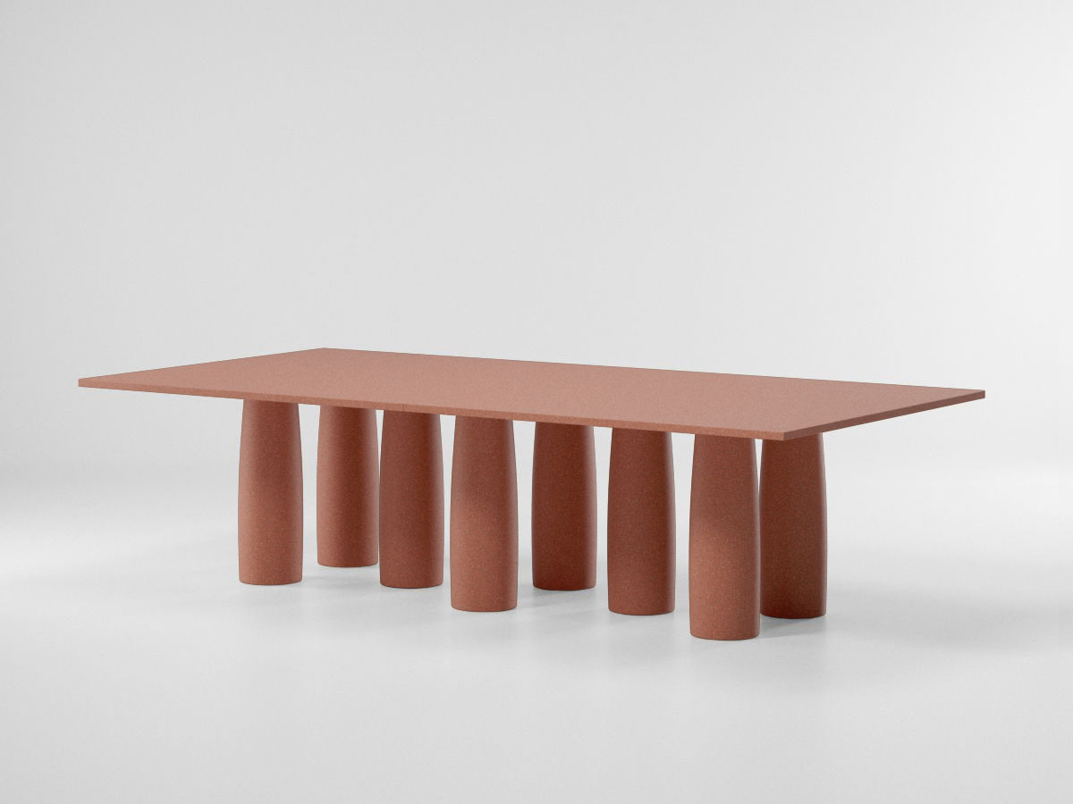 Kettal Il Colonnato Rectangular Table 8 Legs