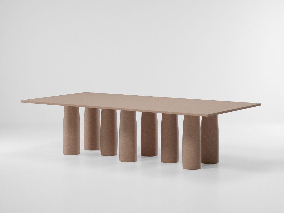 Kettal Il Colonnato Rectangular Table 8 Legs