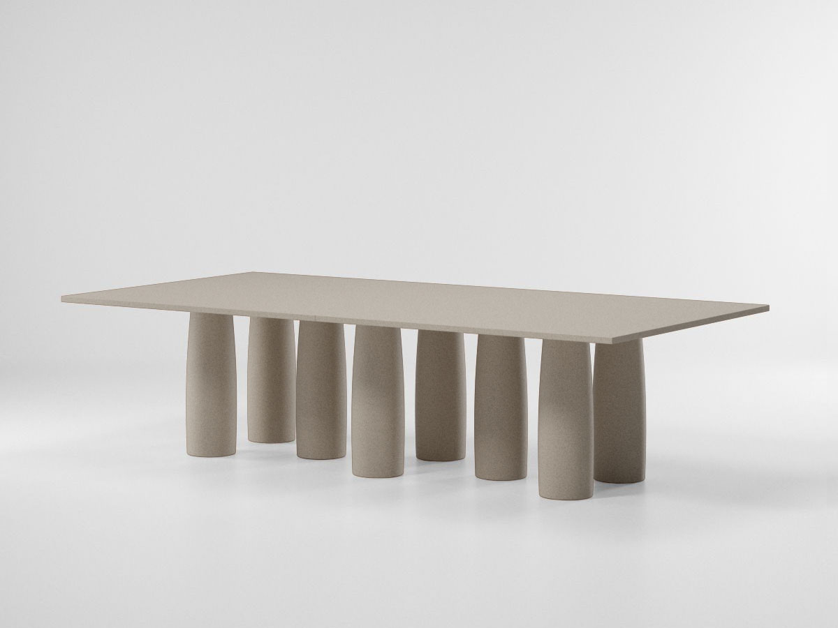 Kettal Il Colonnato Rectangular Table 8 Legs