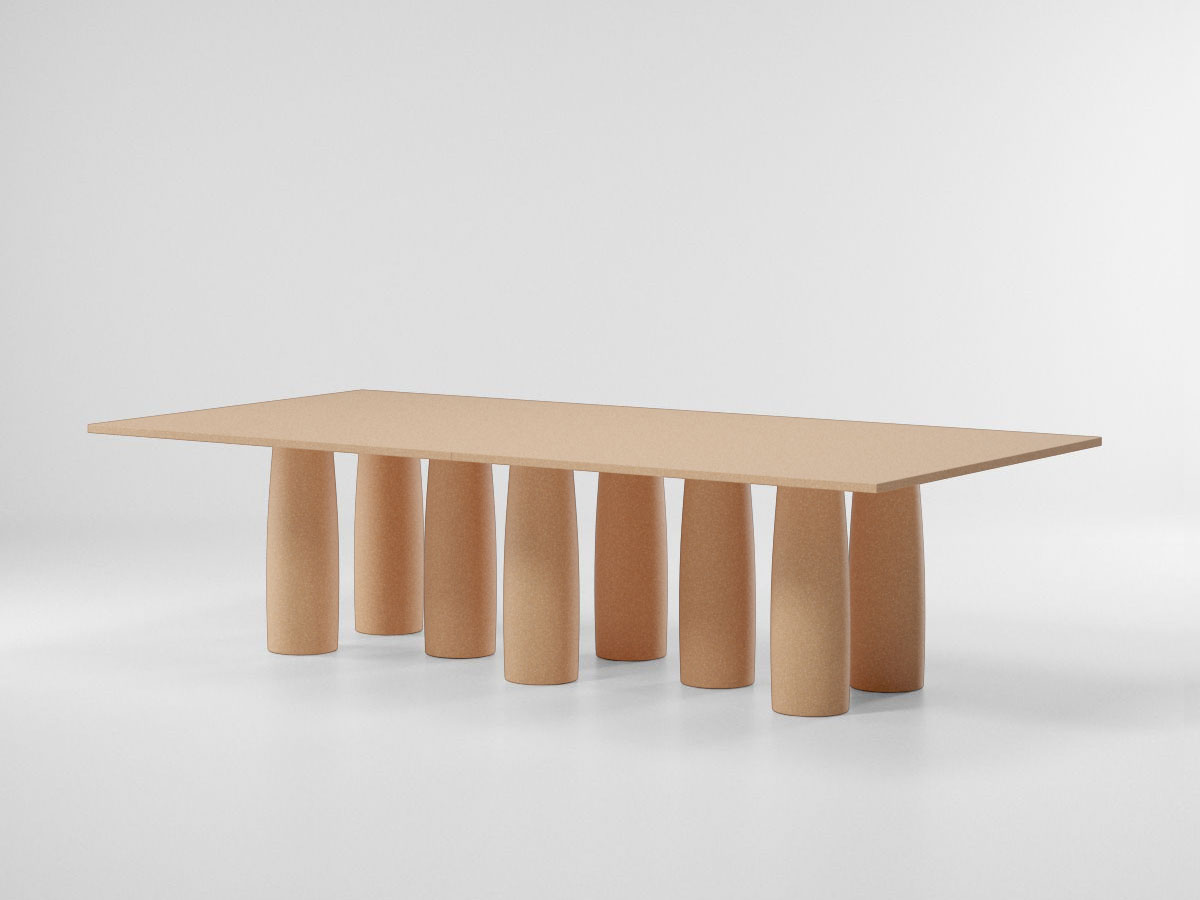 Kettal Il Colonnato Rectangular Table 8 Legs