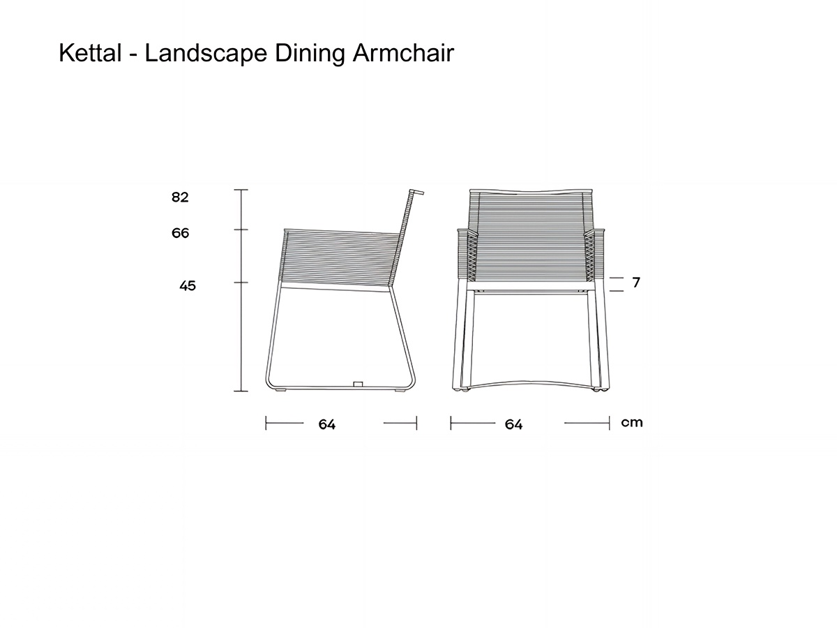 Kettal Landscape Dining Chair With Armrests