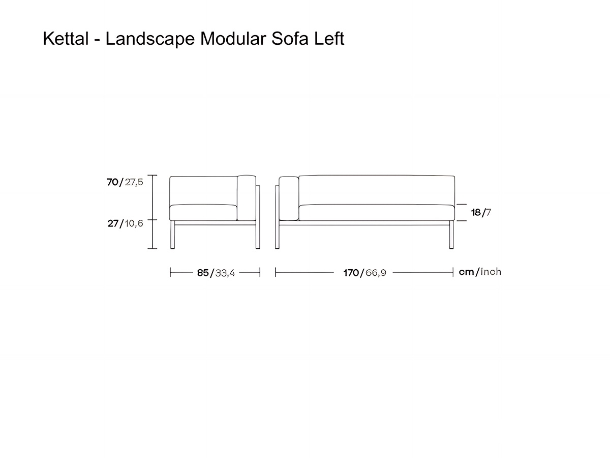 Kettal Landscape Modular Sofa Left