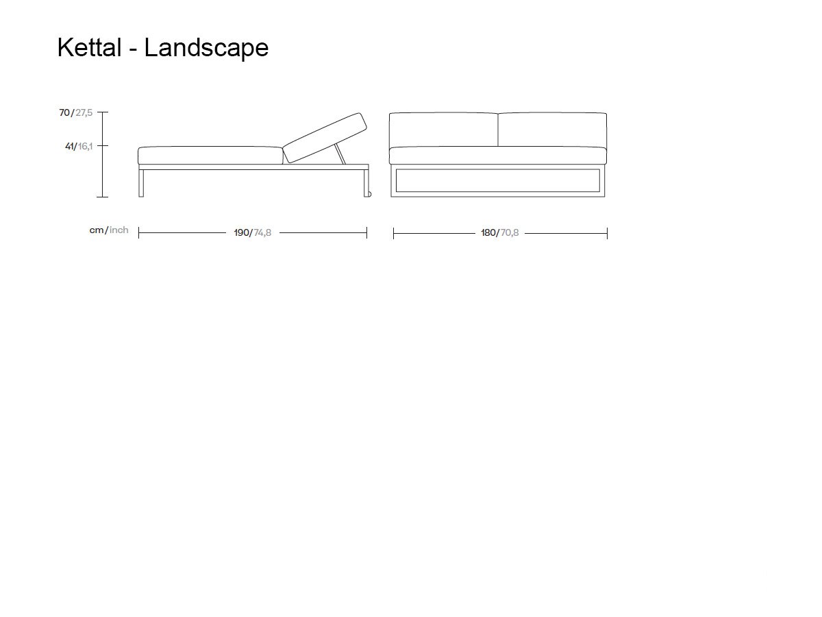 Kettal Landscape Double Lounger