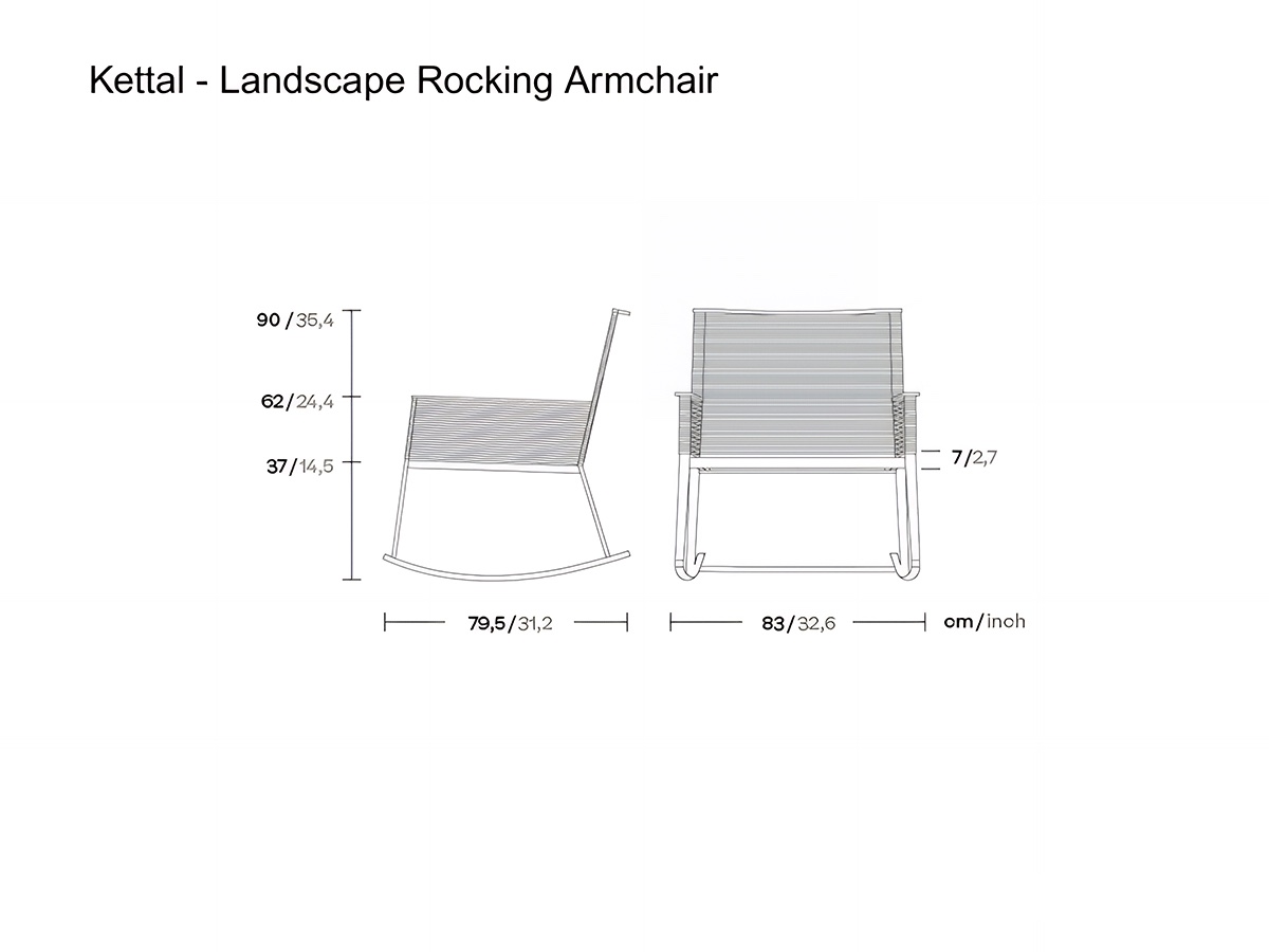 Kettal Landscape Rocking Chair With Armrest