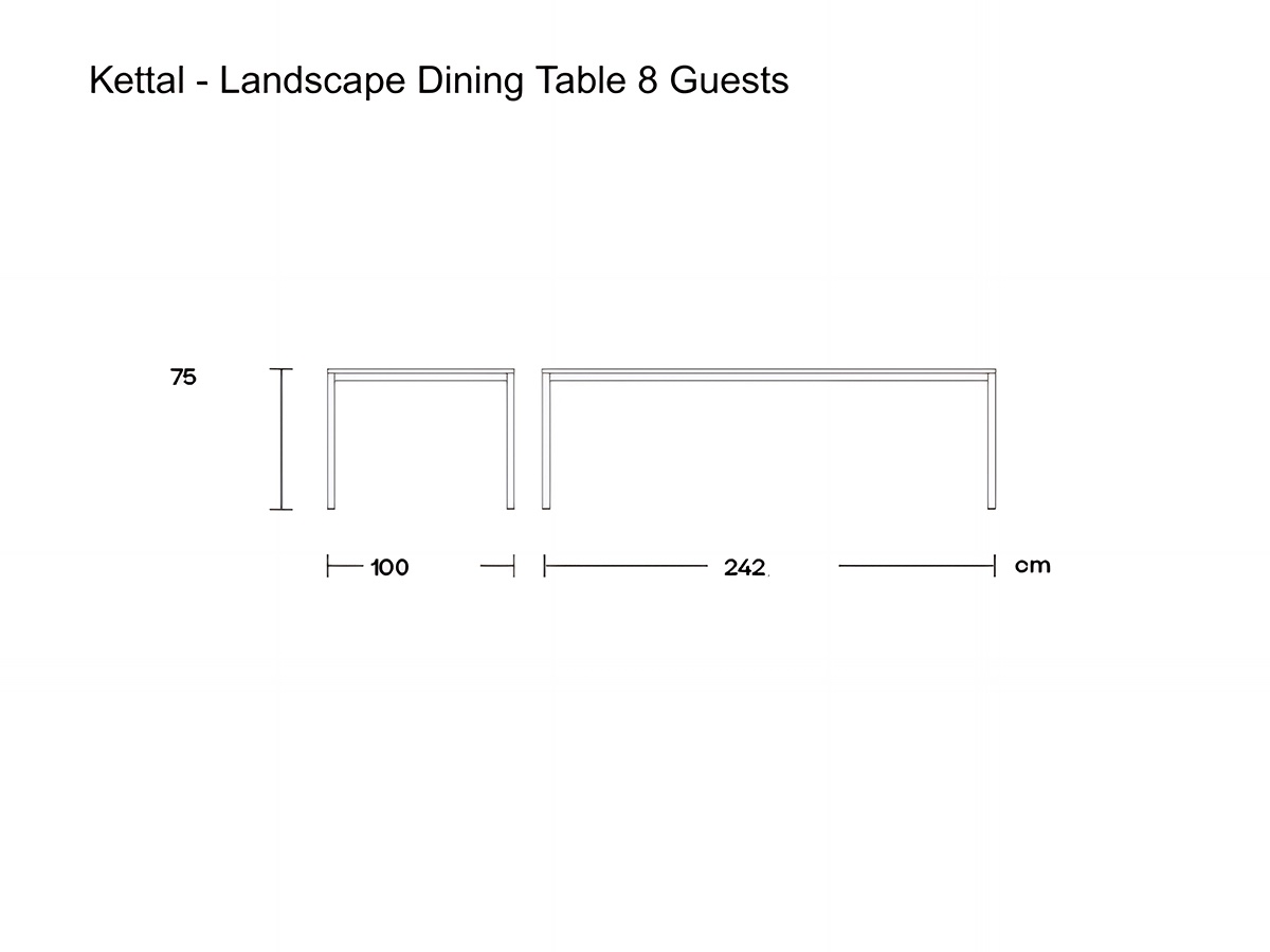 Kettal Landscape Dining Table 8 Guests