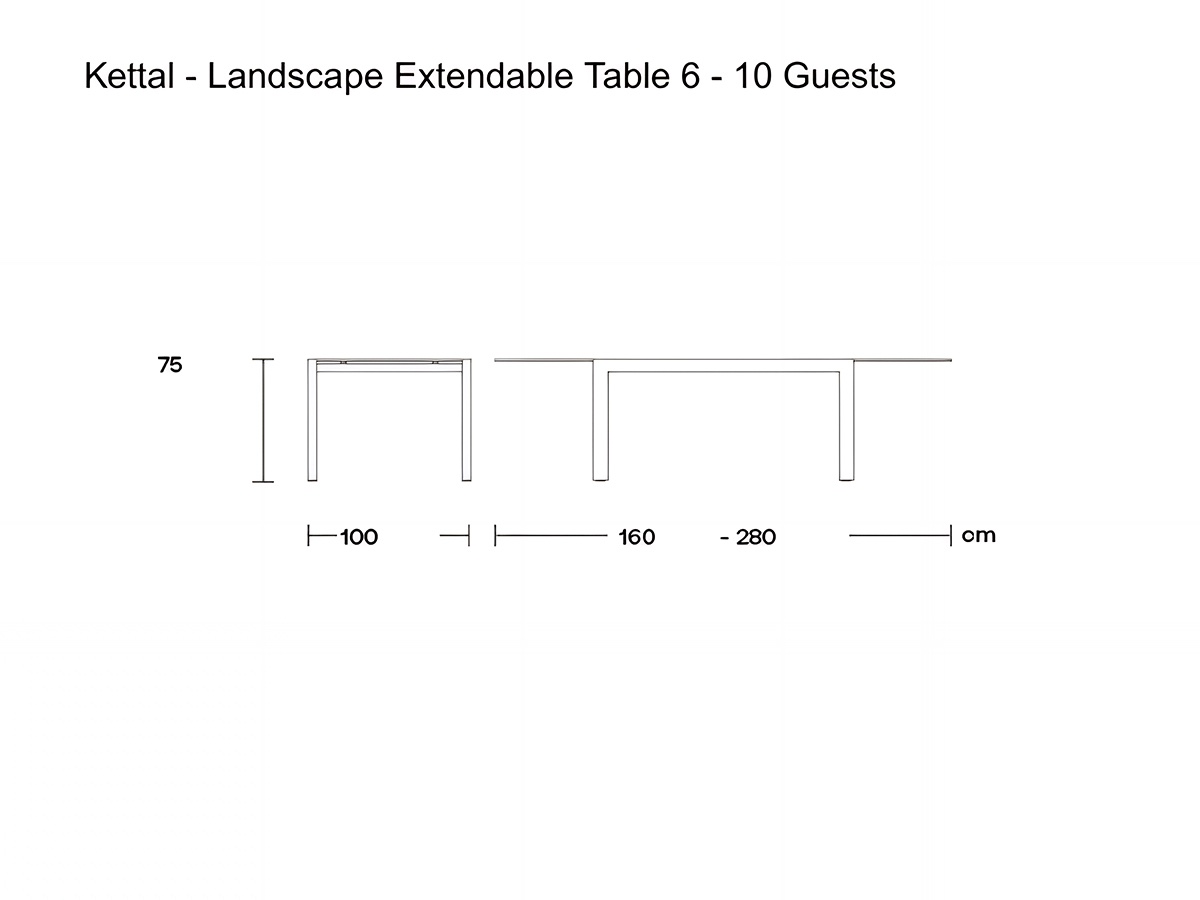 Kettal Landscape Extendable Table 6 10 Guests