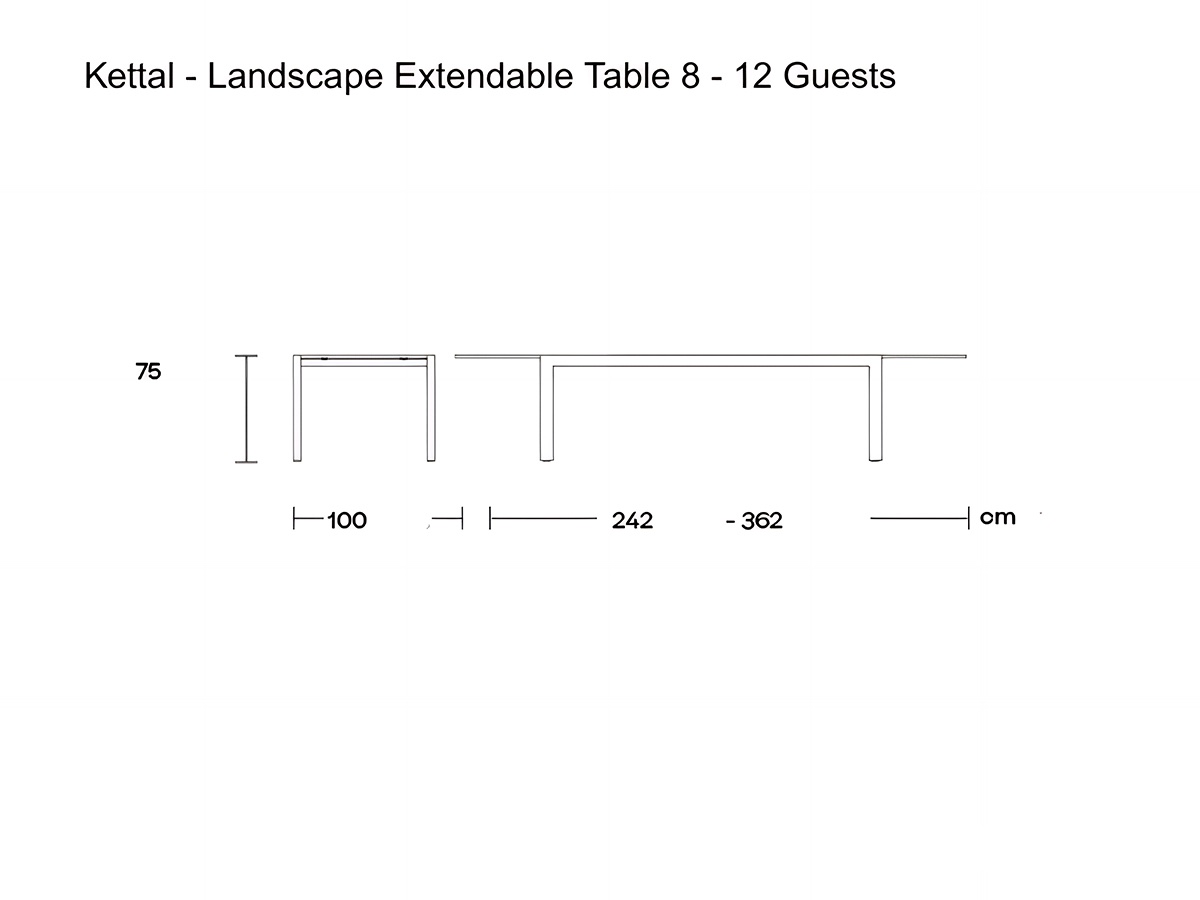 Kettal Landscape Extendable Table 8 12 Guests