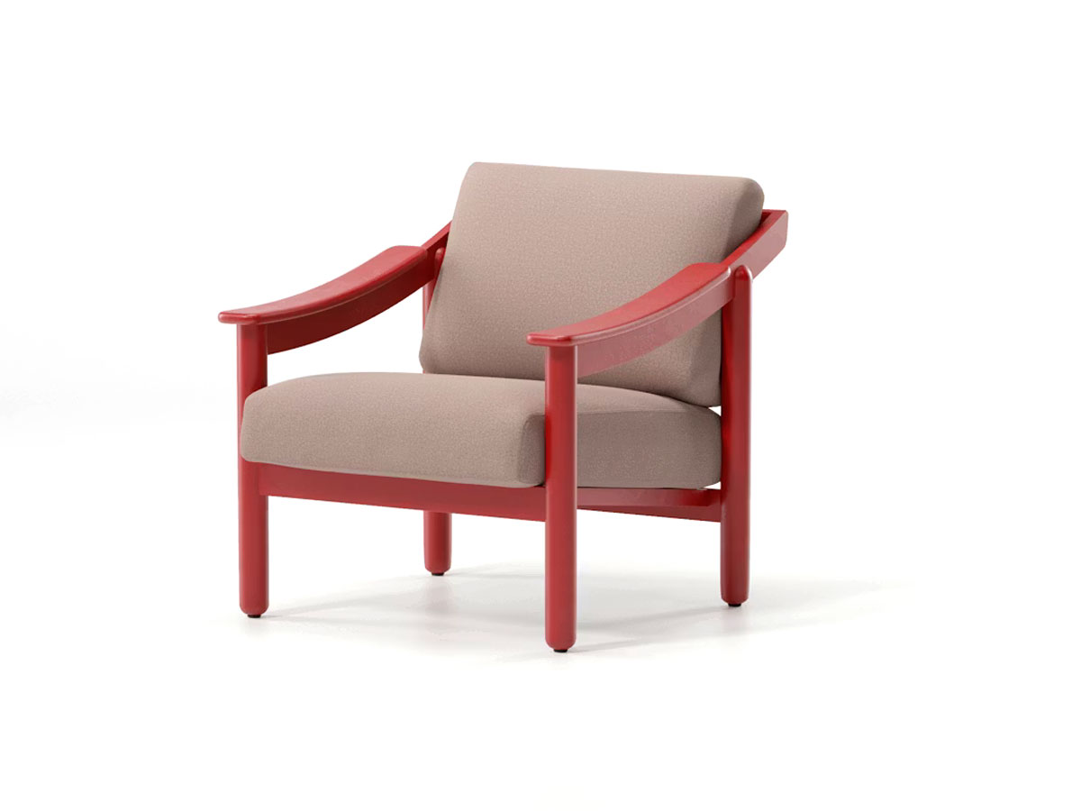 Kettal Loden Armchair Indoor Club Red Sixties Edition