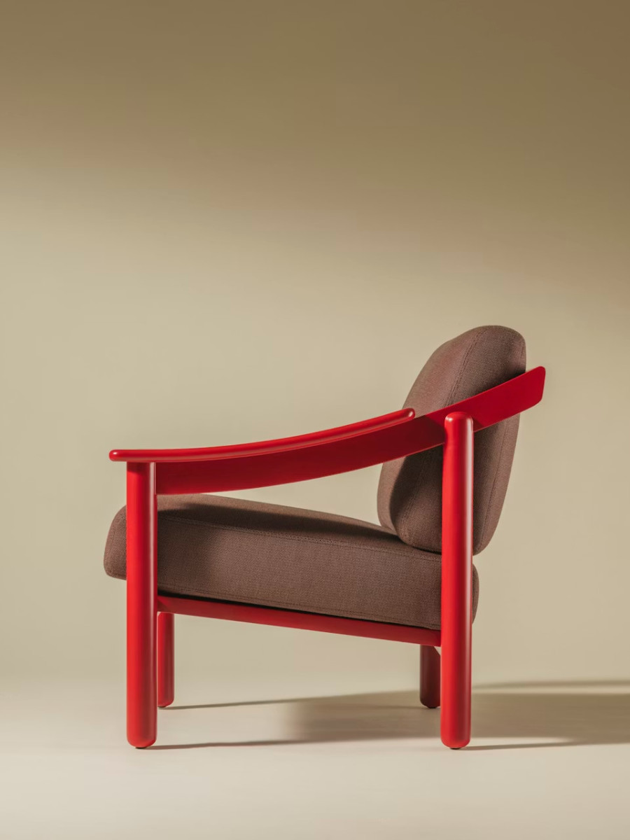 Kettal Loden Armchair Indoor Club Red Sixties Edition