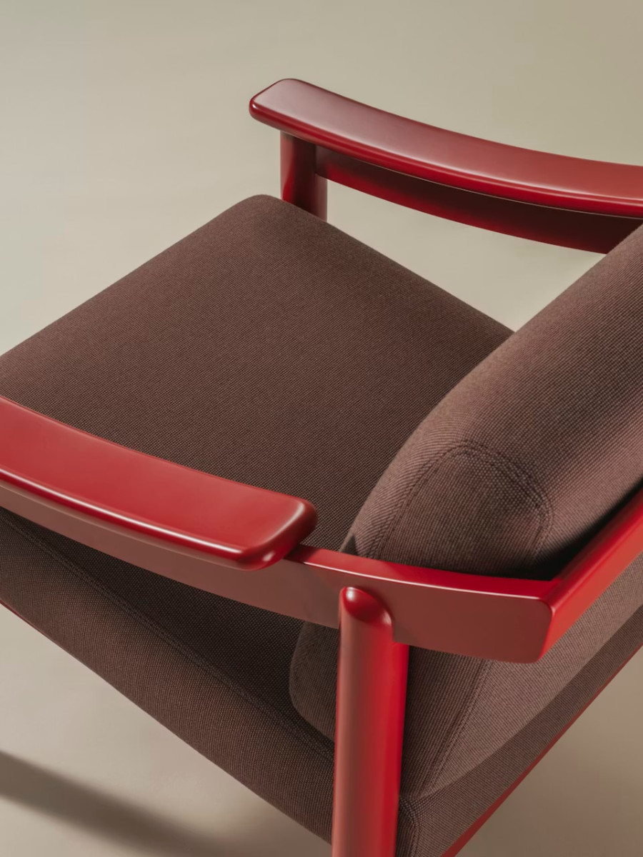 Kettal Loden Armchair Indoor Club Red Sixties Edition