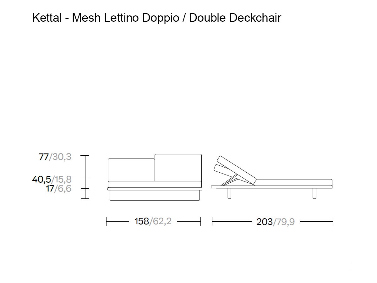 Kettal Mesh Sunbed Double