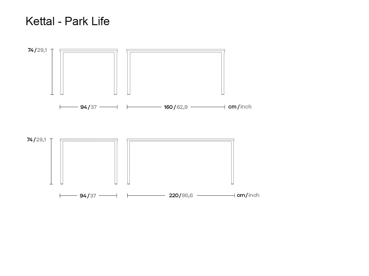Kettal Park Life Table