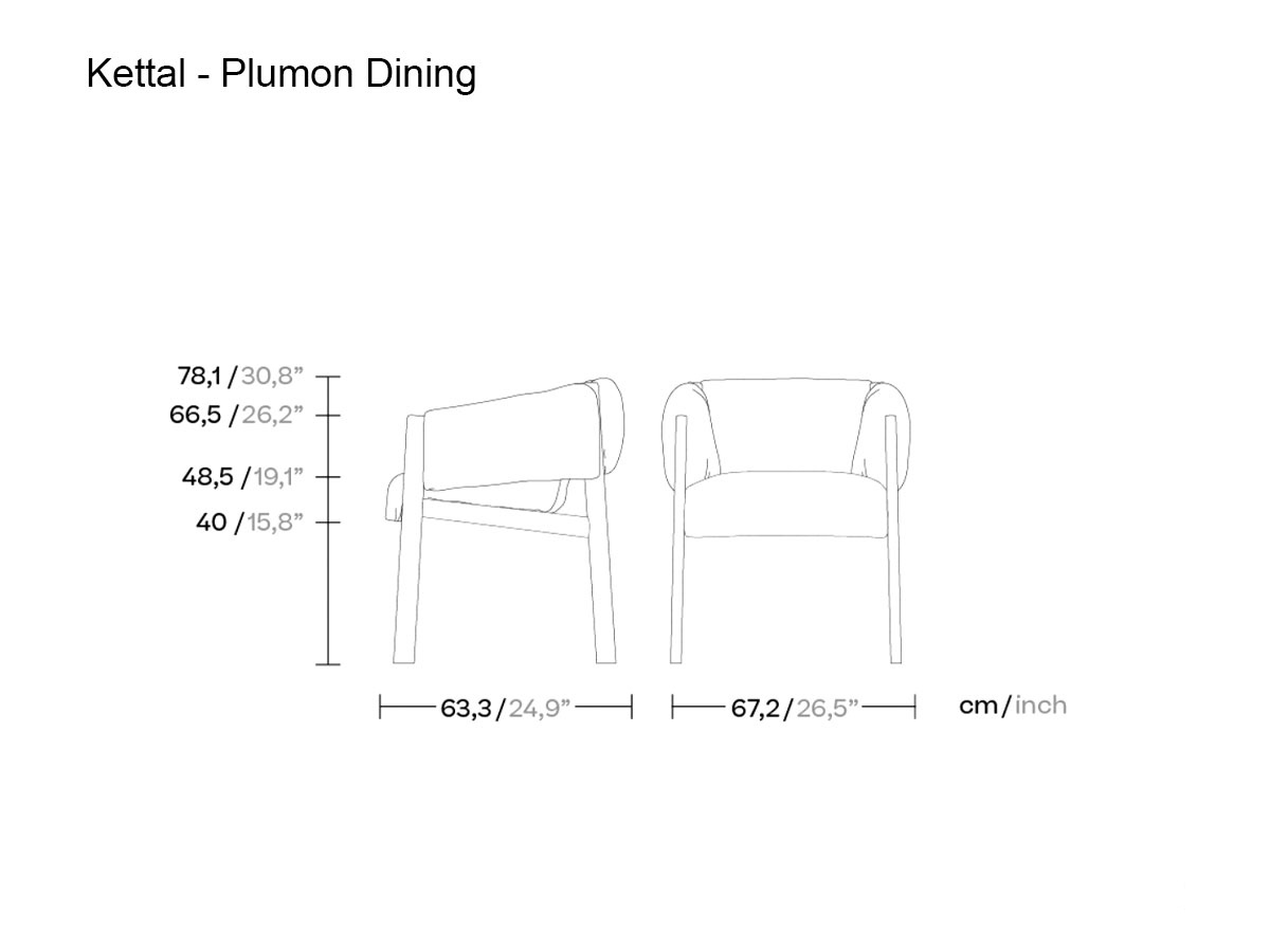 Kettal Plumon Outdoor Dining Chair Full Cushion